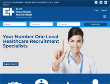 Tablet Screenshot of elitehealthcarerecruitment.com